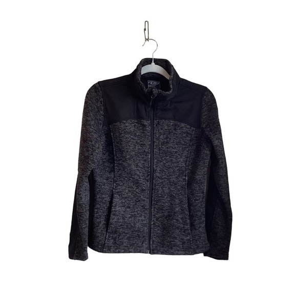 CB Jackets & Blazers - CB Women’s Black/Gray Full Zip Long Sleeve Lightweight Jacket.  Size MP